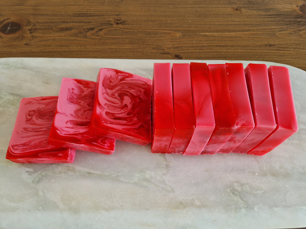 Twinkle Twist soap infused with Sweet Raspberry scents