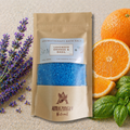 Aromatherapy Bath Salt - Lavender, Orange and Sweet Basil essential oils in Sea Salt
